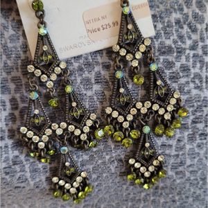 crystals Length:  Post at back Imported,  With an